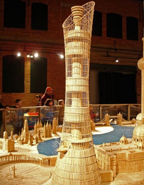 toothpicks 05 A Miniature City Made out of Millions of Toothpicks