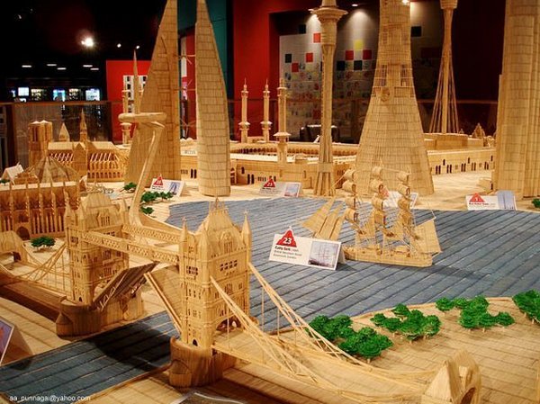 toothpicks 01 A Miniature City Made out of Millions of Toothpicks