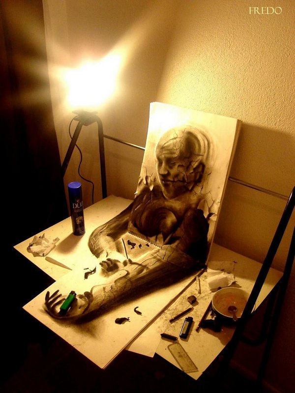 3d drawings by fredo 10 20 Unbelievable 3D Drawings By 18 Year Old Boy 
