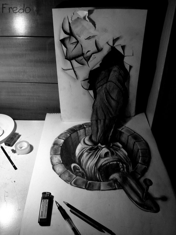 3d drawings by fredo 14 20 Unbelievable 3D Drawings By 18 Year Old Boy 