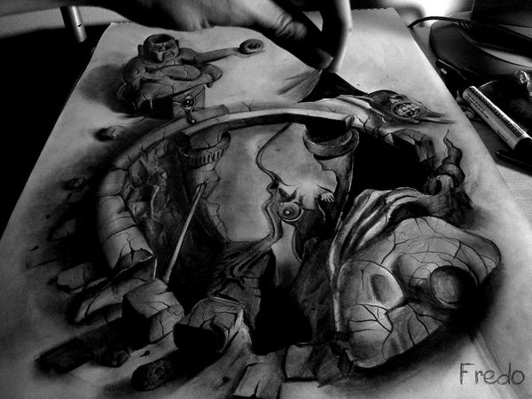 3d drawings by fredo 20 20 Unbelievable 3D Drawings By 18 Year Old Boy 