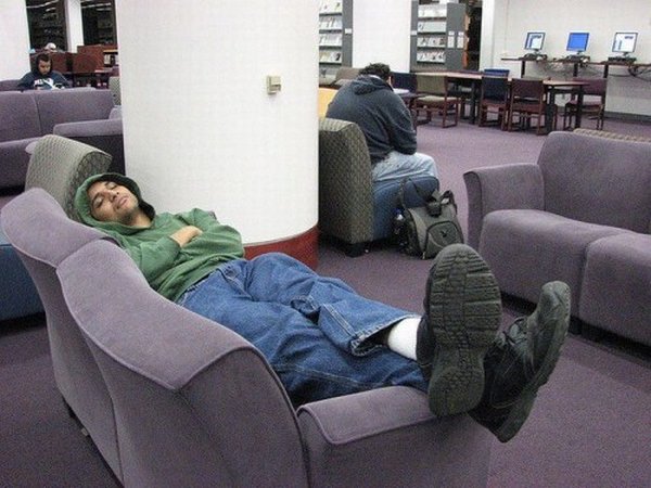 sleeping in library 19 Sleeping In The Library