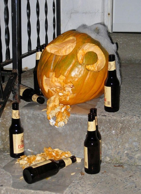 drunk pumpkins 18 Pumpkins + Alcohol = Not Feeling So Good